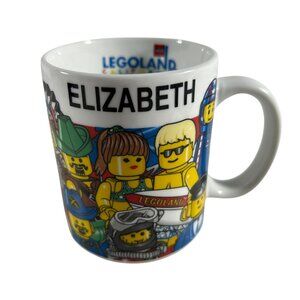 Vintage Legoland California ELIZABETH Coffee Mug Mini Figures Minifig Multicolor